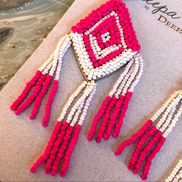 NWT Anthropologie Deepa Beaded Diamond Chandeliers - Picture 4 of 8